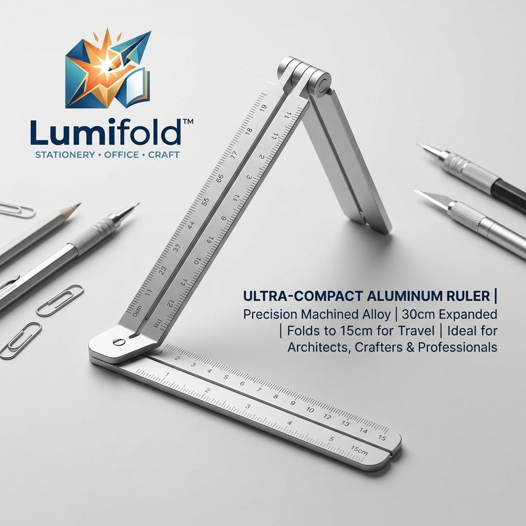 Lumifold™ Foldable Aluminum Pocket Ruler (12 Inch)