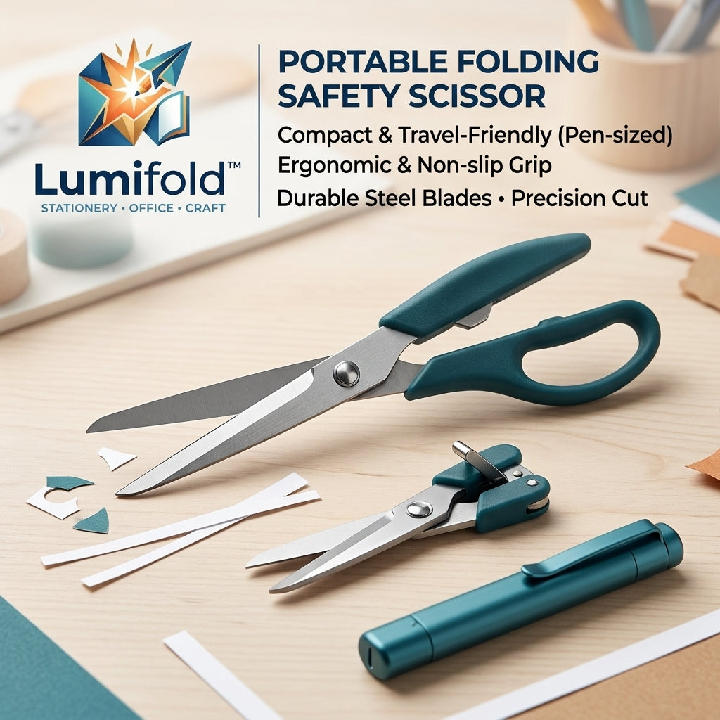 Lumifold™ Travel & Craft Folding Safety Scissors