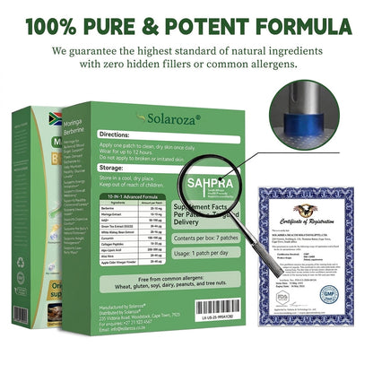 Official Solaroza® Centre | Targeted 10-in-1 Slimming Patch with Berberine & NAD+